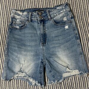 Flying Monkey Distressed Blue Jean Shorts